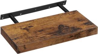 VASAGLE Wandregal, MDF vintagebraun, 40 x 20 x 3,8 cm