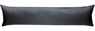 Mako-Satin Seitenschläferkissen Bezug uni / einfarbig anthrazit 40x145 cm von Bettwaesche-mit-Stil