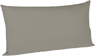 Fleuresse Mako-Satin-Kissenbezug uni colours grau 9021 40 x 80 cm