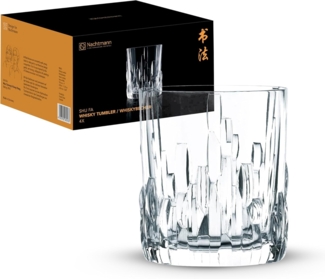 Nachtmann Shu Fa Whiskybecher, 4er Set, Whiskyglas, Tumbler, Whisky Glas, Kristallglas, 330 ml, 0098063-0