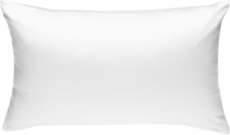 Bettwaesche-mit-Stil Mako-Satin / Baumwollsatin Bettwäsche uni / einfarbig weiß Kissenbezug 40x60 cm