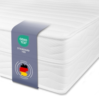Träumegut24 AquaFlex® ergonomische 7-Zonen Kaltschaummatratze, Öko-Tex Zertifiziert, Höhe 16 cm, 90x200 cm, H3