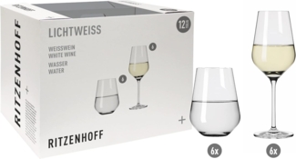 Ritzenhoff 6111012 Aurelie Weßwein- und Wasserglas-Set #2 LICHTWEISS Nadine Niggemeier 2022 in Geschenkbox