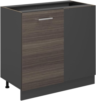 Vicco Eckunterschrank R-Line, Edelgrau, 86 cm ohne Arbeitsplatte