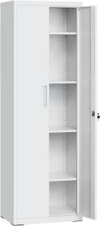 Songmics Aktenschrank mit 5 Ebenen, Stahl hellgrau, 60 x 40 x 180 cm