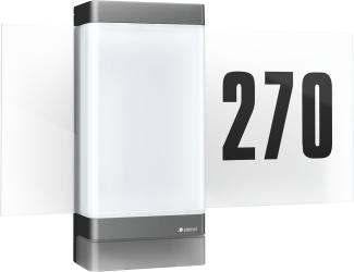 Steinel LED-Außenleuchte L 270 SC digi anthrazit, Bluetooth Mesh, Steinel Connect App, 180°-Bewegungsmelder, mit Hausnummer