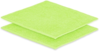 Exklusiv Heimtextil 2x Seiftuch Frottier 500 g/m² 30 x30 cm Apfelgrün