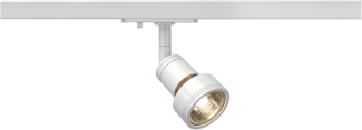 SLV PURI | LED Schienen-Strahler, Dreh- und schwenkbarer 1-Phasen-Strahler, Deckenstrahler, Deckenleuchte, Schienensystem, Innenleuchte| GU10, weiß, inkl. 1Phasen-Adapter