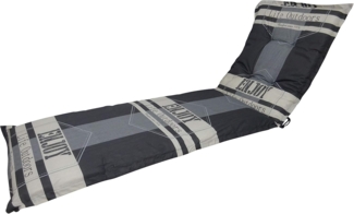 Madison 'F331' Rollliegenauflage, Baumwollmischgewebe, grau, 200 x 60 x 8 cm