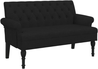 vidaXL Sitzbank mit Rückenlehne Schwarz 120x62x75,5 cm Stoff 372122