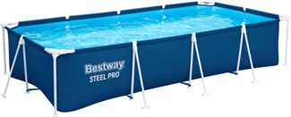 Bestway 'Steel Pro' Frame Pool, ohne Filterpumpe, Stahl / Kunststoff blau, 400 x 211 x 81 cm