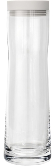 blomus SPLASH Wasserkaraffe, Moonbeam, Edelstahl poliert, Glas klar, Silikon, H 29. 5 cm, Ø 9 cm, V 1 l, 63780