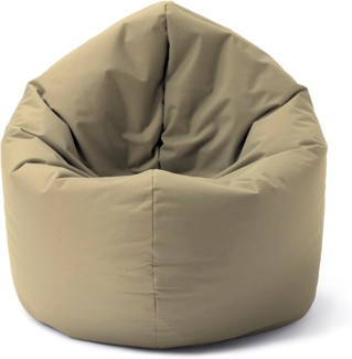 Lumaland Indoor / Outdoor Sitzsack, 2-in-1-Sitzsack, Polyester, 120 x 80 x 75 cm, 300 Liter, Beige