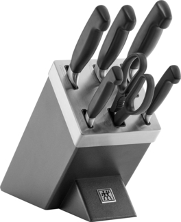 Zwilling Vier Sterne Messerblock 7-tlg. grau Küchenmesser
