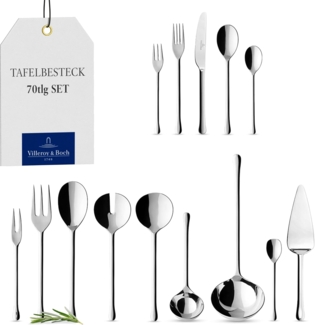 Villeroy & Boch 'Udine', Tafelbesteck 70-teilig, Edelstahl silber