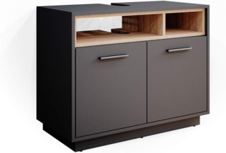 Vicco 'Beatrice' Waschtischunterschrank, Spanplatte, 80 x 64 x 40 cm, Anthrazit
