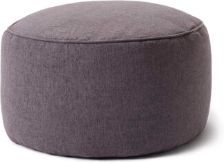 Lumaland 'Comfort Line' Sitzsack-Hocker, Indoor, Polyester dunkelgrau, 45 x 45 x 25 cm, 50 l