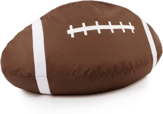 Lumaland Football-Sitzsack für In-& Outdoor, Polyester Braun, 80x160 cm