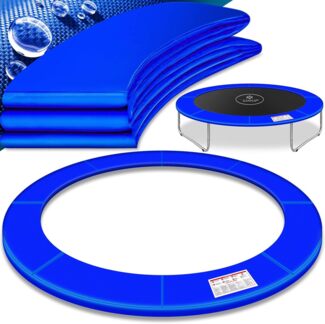 KESSER® - Trampolin Randabdeckung Ø 244 , 305 , 366 , 426 cm , 30cm breit 100% UV-beständig reißfest Federabdeckung , Grün , Blau Blau, 244 cm