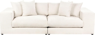 3-Sitzer Sofa cremeweiß mit Kissen GLORVIKA II