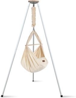 Federwiege mit Tipi Bio Weiß Schafwolle