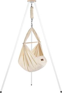 Federwiege mit Tipi Bio Weiß Schafwolle