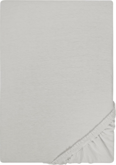 Biberna Jersey-Spannbetttuch, 100 % Baumwolle, Sturmgrau, 1x 90x190 cm - 100x200 cm