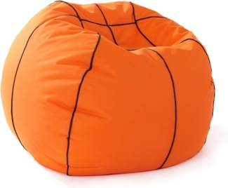 Lumaland Basketball-Sitzsack für Indoor & Outdoor, EPS-Perlen / Polyester Orange, Ø 90 cm