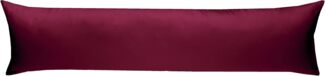Mako-Satin Seitenschläferkissen Bezug uni / einfarbig pink 40x145 cm von Bettwaesche-mit-Stil