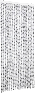 vidaXL Fliegenvorhang Hellgrau und Dunkelgrau 56x200 cm Chenille 377395