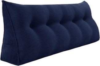 VERCART Keilkissen, Marineblau, Cord, 50 x 20 x 160 cm