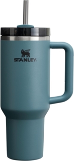 Stanley Quencher H2.0 FlowState Trinkflasche mit Strohhalm 1.2L - Thermobecher Kühlt 11 Stunden - 48 Stunden Eisgekühlt - Spülmaschinenfest - Thermosflasche BPA Frei - Kaffeebecher To Go - Blue Spruce