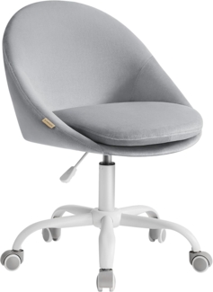 SONGMICS Homeoffice Stuhl, Schminkstuhl aus Samt, Schreibtischstuhl, Schaumstoffpolsterung, höhenverstellbar