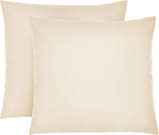 biberna Feinjersey-Kopfkissenbezug 0077144, kitt, 2x 40x40cm