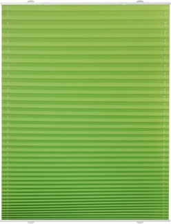 Lichtblick Plissee Dublin 55x130 cm (BxL) Grün Tageslicht - Blickdicht; Saugnapf direkt am Fenster; flexibel einsetzbar