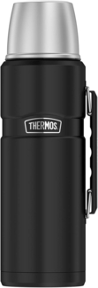 THERMOS Thermosflasche Edelstahl Stainless King, Isolierflasche mit Trinkbecher 4003. 232. 120 spülmaschinenfest, Thermoskanne hält 24 Stunden heiß, 24 Stunden kalt, BPA-Free, Charcoal Schwarz, 1,2L