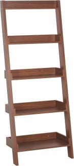 Bücherregal mit 5 Fächern MOBILE TRIO Dunkler Holzfarbton