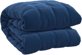 vidaXL Gewichtsdecke Stoff, 1x Gewichtsdecke, Blau, 220x230 cm, Stoff, 11 kg