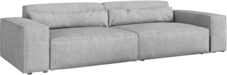 Big-Sofa Sirpio XL 270x130 cm Mikrofaser Grau