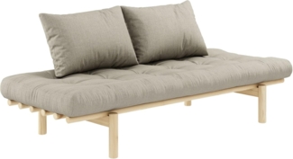 Karup Design Futonsofa 'Pace', Gestell Natur, Matratze Leinen