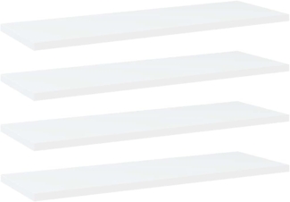 vidaXL Bücherregal-Bretter 4 Stk. Weiß 60x20x1,5 cm Holzwerkstoff 805218