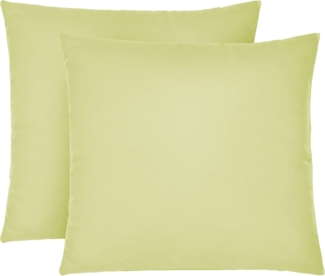 biberna Feinjersey-Kopfkissenbezug 0077144, pistaziengrün, 2x 40x40cm