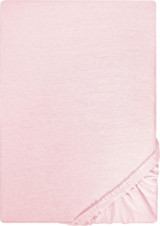 Biberna Jersey-Spannbetttuch, 100 % Baumwolle, Rose, 1x 140x200 cm - 160x200 cm