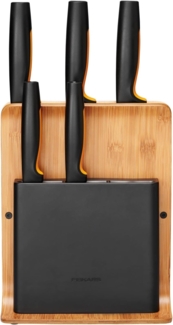 Fiskars Functional Form Bamboo knife block 5 knives