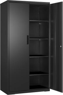 Songmics Aktenschrank mit 5 Ebenen, Stahl schwarz, 80 x 40 x 180 cm