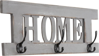 Wandgarderobe HWC-C60 Home, Garderobe Garderobenpaneel, Shabby-Look Vintage 55x21cm ~ grau, shabby