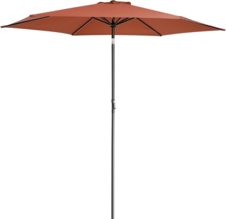 Kingsleeve Sonnenschirm, neigbar, Aluminium / Polyester terracotta, Ø 300 cm