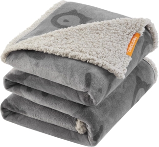 Feandrea Haustierdecke, wasserdicht, Sherpa Fleece, Grau, XXL (203x152 cm)