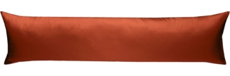Mako-Satin Seitenschläferkissen Bezug uni / einfarbig orange 40x145 cm von Bettwaesche-mit-Stil