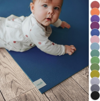 SanoSoft Krabbelunterlage 120x100 cm, Blau, PVC-Schaum, 4,5 mm Dicke